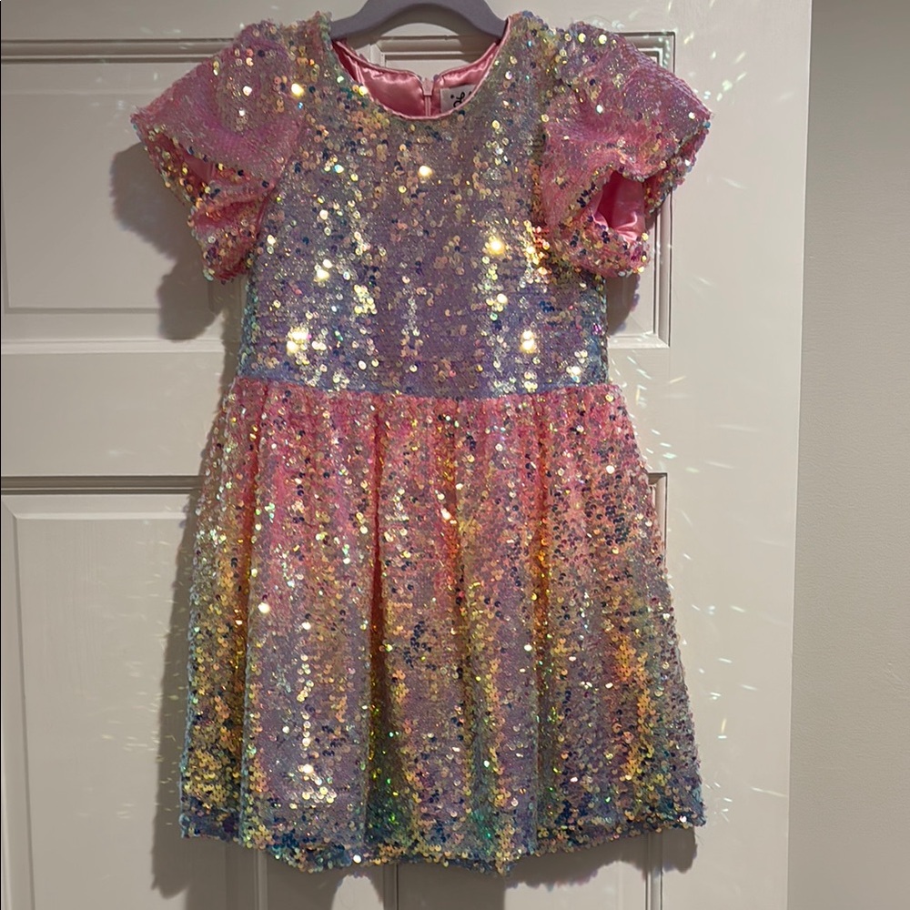 Lola & The Boys Girls Ombré Sequin Dress Size 6